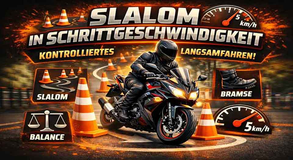 Slalom Schrittgeschwindigkeit