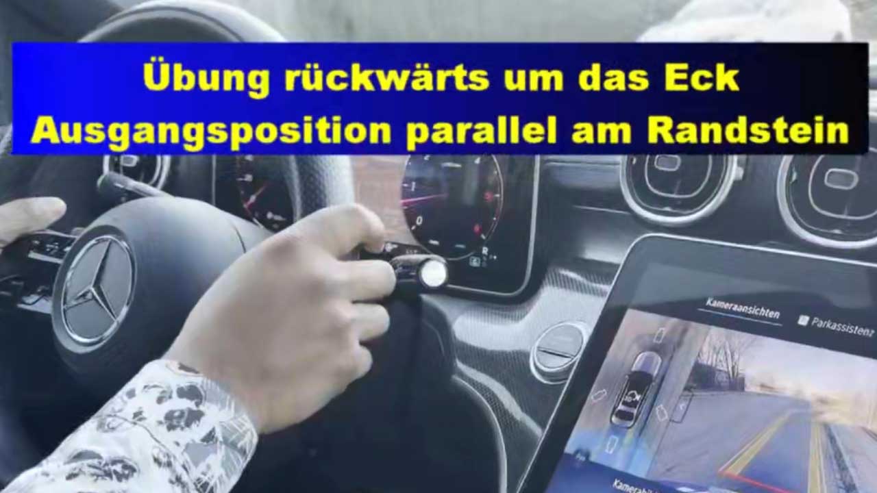 rückwärts um die Ecke fahren
